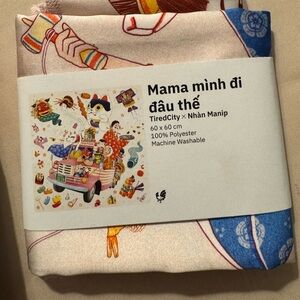 TiredCity x Nhân Manip Colorful Scarf from Vietnam, whimsical!!